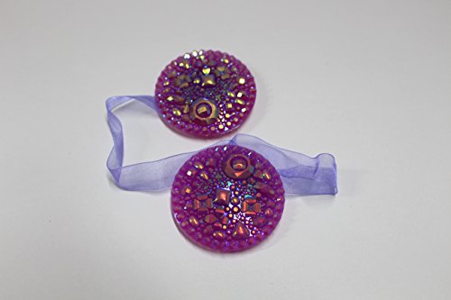 Penati-d Embrasse aimantée ronde avec surface gemusterte nr.15 pour rideaux, 6 coloris différents-lot de 2 violet 6887940012164 (6887940012164)