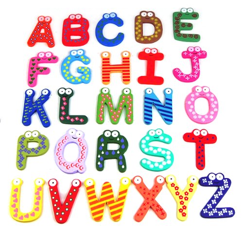 Chinkyboo Lot de 26 aimants lettres alphabet po...