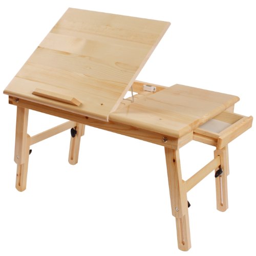 Table tablette de lit pliable double plateaux e...
