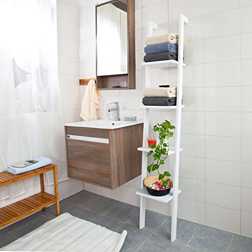 Frg15-w bibliothèque étagère murale style échel...