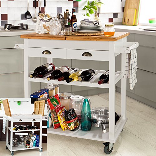 Fkw08-wn xxl desserte à roulettes, chariot en b...