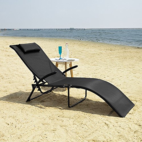 Ogs22-sch transat de jardin pliable, bain de so...