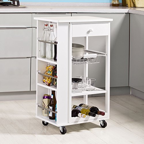 Fkw12-w desserte à roulettes, meuble rangement,...