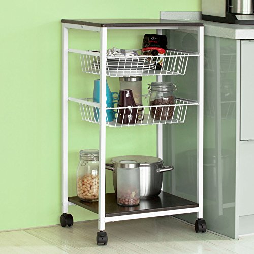 SoBuy® FRG10 Table roulante cuisine en bois, Et...