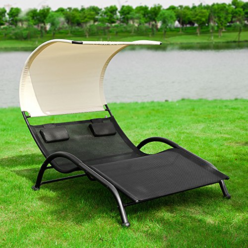 Ogs29-sch 2 places transat de jardin bain de so...