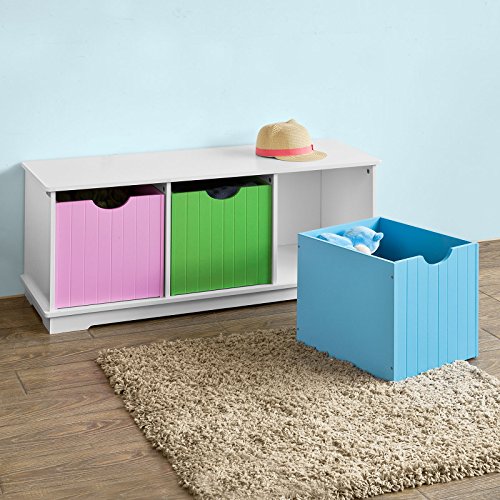 Fsr30-f banc de rangement avec 3 cubes coffre à...