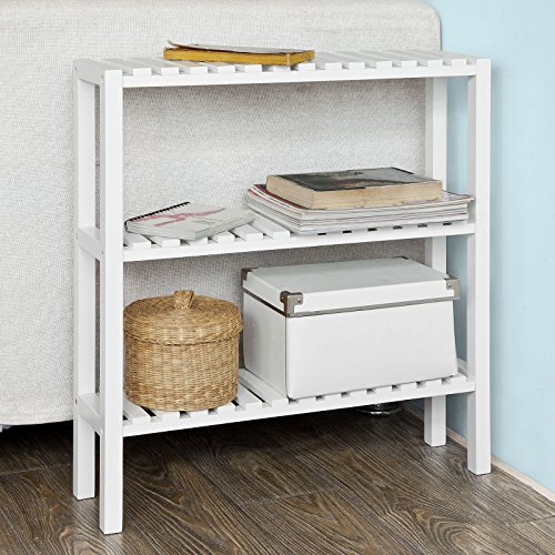 Frg145-w étagère debout 3 niveaux meuble de ran...