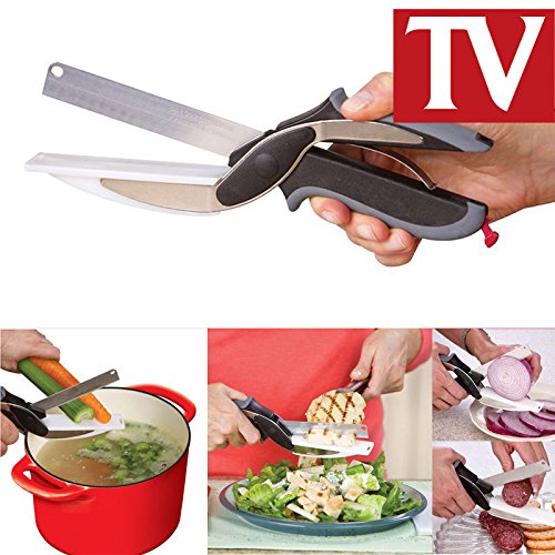 BetterLife De haute qualité 2 en 1 Clever Cutter, cutting board Ciseaux AS SEEN ON TV, Food Chopper couteaux de cuisine et planche à découper Complex 6906443516099 (6906443516099)
