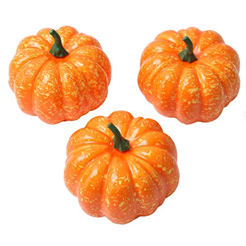 Lot de 3 Faux Citrouille de Halloween Décoratio...