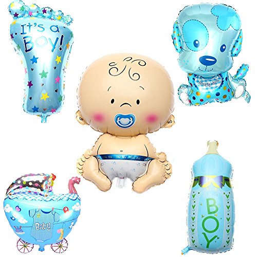 Ballon aluminium set 5 pcs baudruche forme bébé...