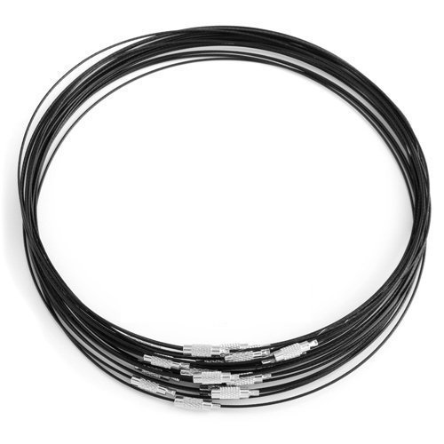 FACILLA® 20X Collier Tour de cou Cordon en Méta...