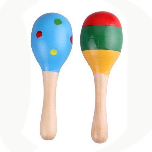 2 X Maracas Bois Jouet Instrument Musical Pour Enfant 6912220375674 TOOGOO(R) 2 X Maracas Bois Jouet Instrument Musical Pour Enfant 6912220375674 TOOGOO(R)