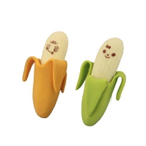 2 x Gommes pour crayon en forme de banana scola...