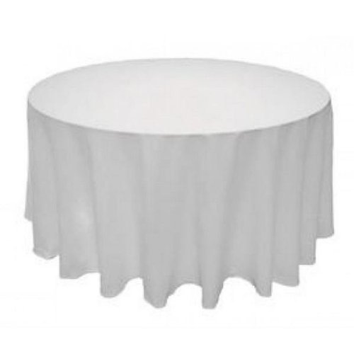 Nappe Table Rond en Satin Blanc Mariage Cérémon...