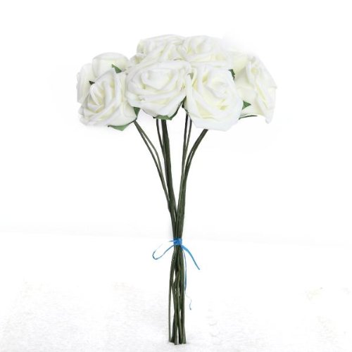 Bouquet 10pcs Fleur Artificiel Rose en Mousse B...