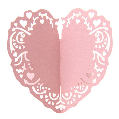 50pcs rond de serviette anneau en papier rose d...