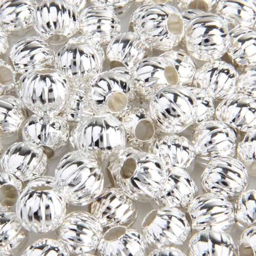 100x perle intercalaire spacer couleur argent 6...
