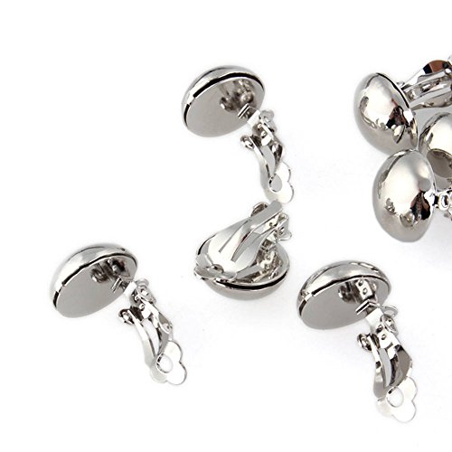 10x supports de boucle d'oreille à clip 24x17mm...