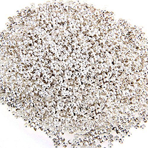 2500 plaqué argent bijou perles à écraser fin 2mm