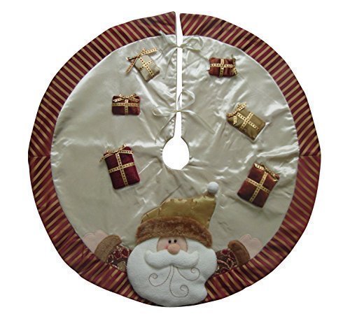 Or & Crème Luxe Sapin De Noël Nappe 88.9cm (90cm)