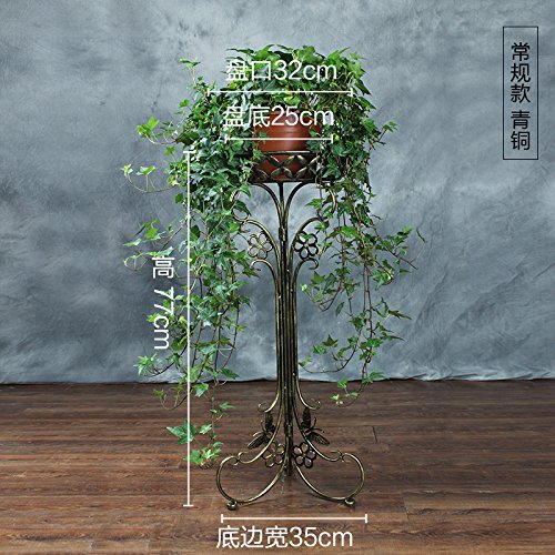 Style européen fer étage type plante support balcon fleur multifonctionnel manique bronze 77cm,Général 6915233275405 ZF