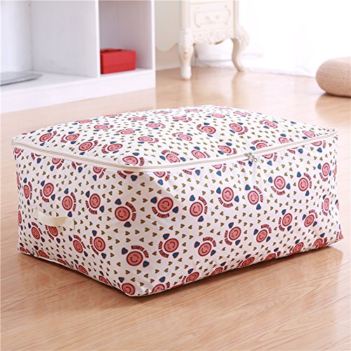 D&L&L Sac en tissu épais Oxford pochette de rangement vêtements courtepointes de grandes poches de poussière SAC ORGANISER boîtes admettre , Moyen 55*35*20cm, épais) - Rouge code EAN 6915239051294 