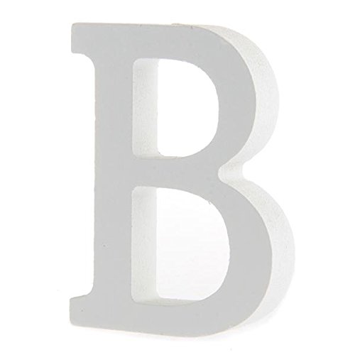 Lettre b alphabet blanc bois déco mariage anniv...