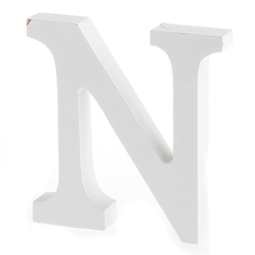 Lettre n alphabet blanc bois déco mariage anniv...