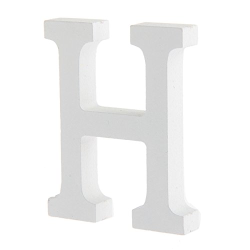 Lettre h alphabet blanc bois déco mariage anniv...