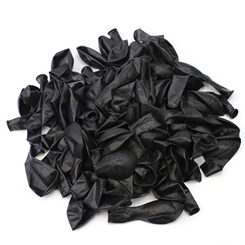 100 PCS Ballons en Latex Noir Romantique pour F...