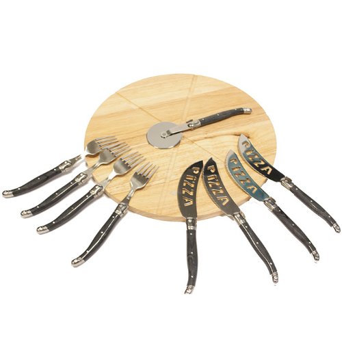 Set service à pizza 10 pièces : plateau, roulet...