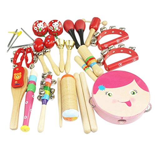 - 16 en 1 kit d'instruments de musique en bois ...