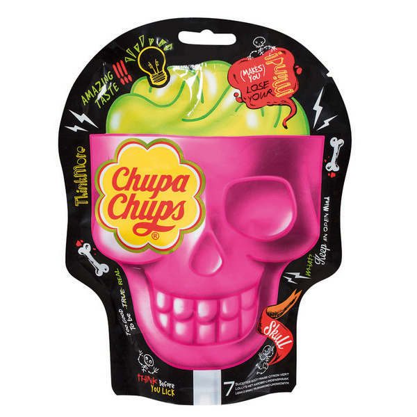 Sucettes 3D Skull fraise-citron vert