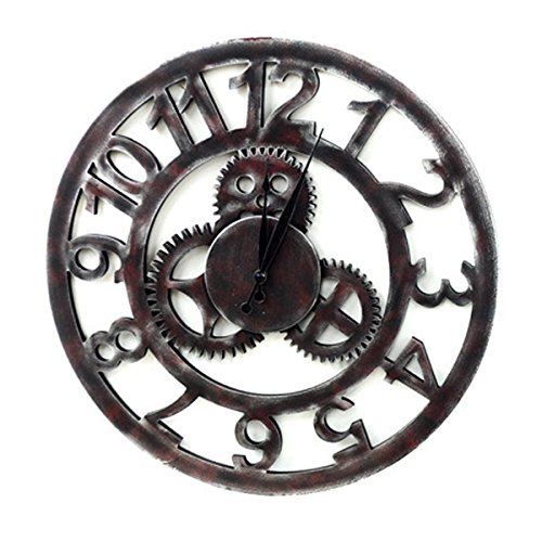 Rétro bois gendarmerie engrenage wall design ho...