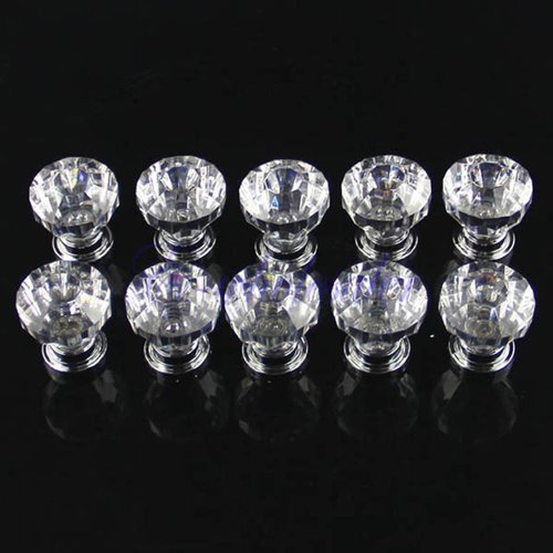10pcs Poignée Bouton diamant bling décoration p...