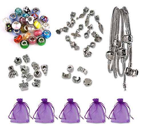 Coffret cadeau pour faire 5 bracelets à breloqu...