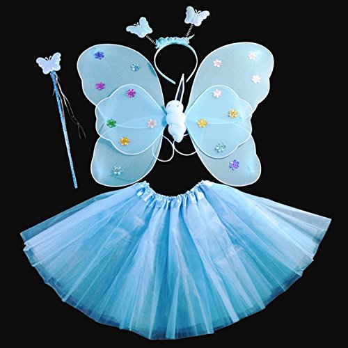 Princesse fairy rod 4pcs set fée papillon party...