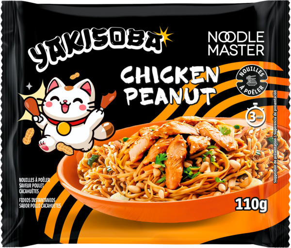 NOUILLES SAUTÉES POULET CACAHUÈTES
