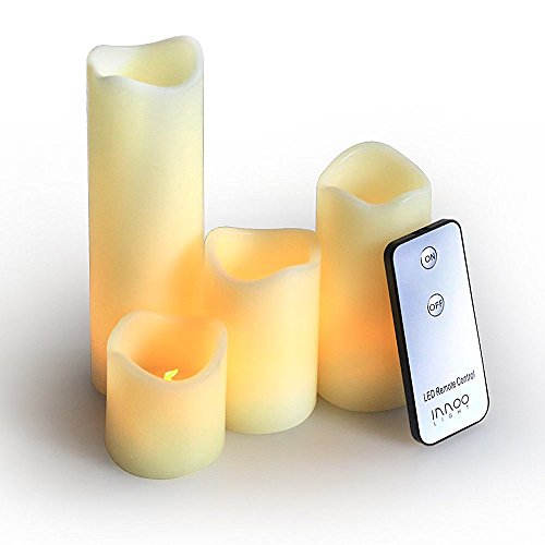 Bougie à LED InnooLight lot de 4 bougie Cire Véritable Éclairage led avec Télécommande LED Candle Lights 6924146631345 Innoo Tech Bougie à LED InnooLight lot de 4 bougie Cire Véritable Éclairage led avec Télécommande LED Candle Lights 6924146631345 Innoo Tech