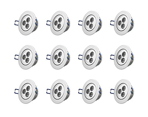 Spot LED Auralum® Lot de 12 Plafonnier LED 3W F...