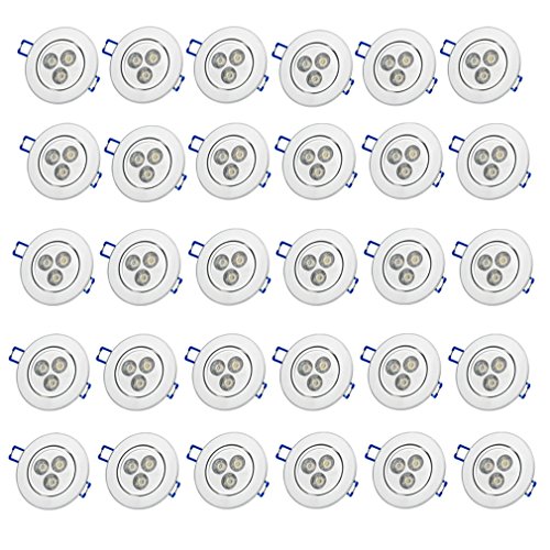 Spot LED Auralum® Lot de 30 Plafonnier LED Orie...