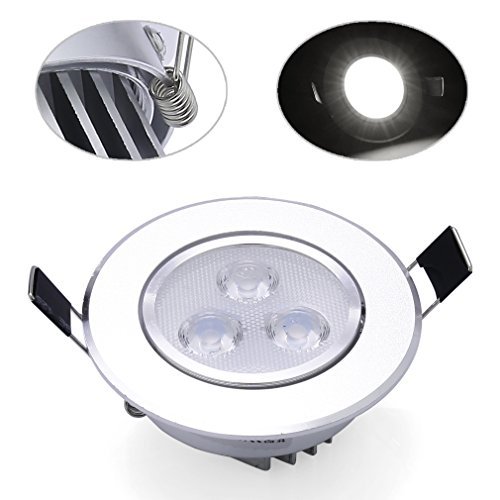 Lot de 4 led spot encastrable 3w - boîtier en a...