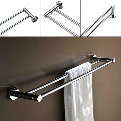 Porte Serviette Mural KINSE® en Laiton Chromé A...