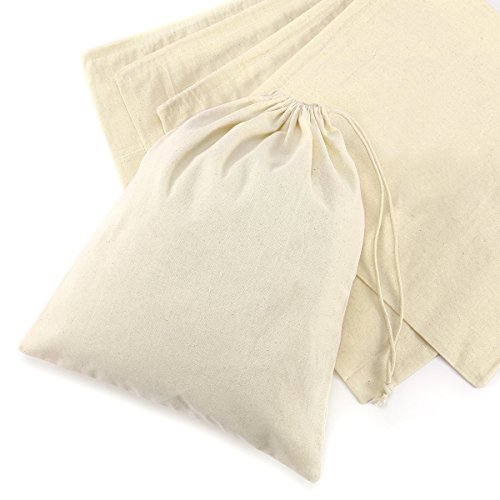 surepromise 5x Pochette 100% Coton 25x30cm Sac à Cordon Coulissant Stockage Cadeau code EAN 6927784432213 