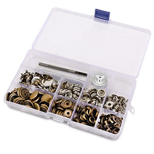 50x bouton pression métal argenté bronzé 17mm avec outil pour cuir maroquinerie 6927784441581 surepromise