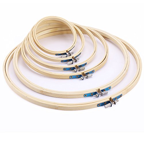 6x Tambour à broder en bambou Cercle pour brode...