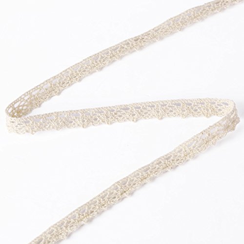 10M x1,5cm Ruban Dentelle Coton Beige rétro vin...