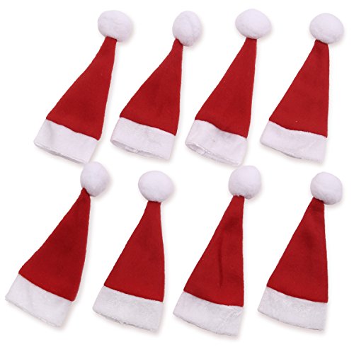 8 x Étui Couvert chapeau de santa 15,5x6cm Port...