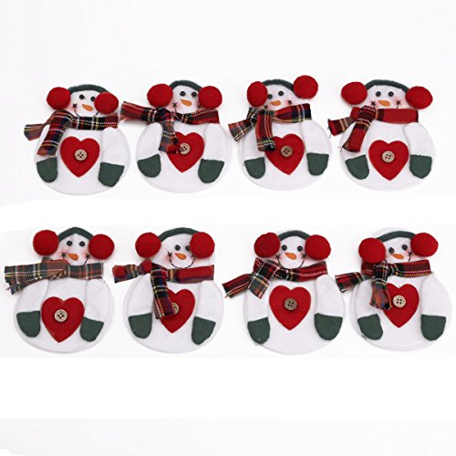 8 x Étui Couvert bonhomme coeur Porte-couverts pour Noël hiver 6927784444995 surepromise