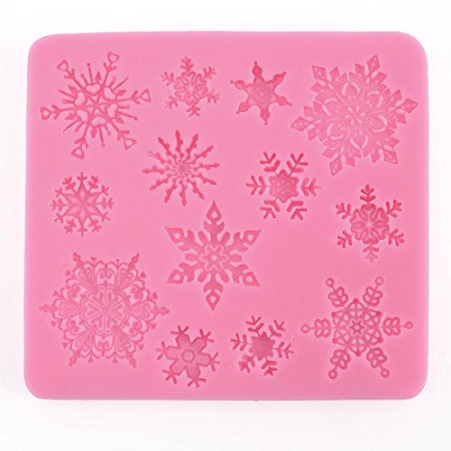 moule silicone flocon de neige pr pâte à sucre ...